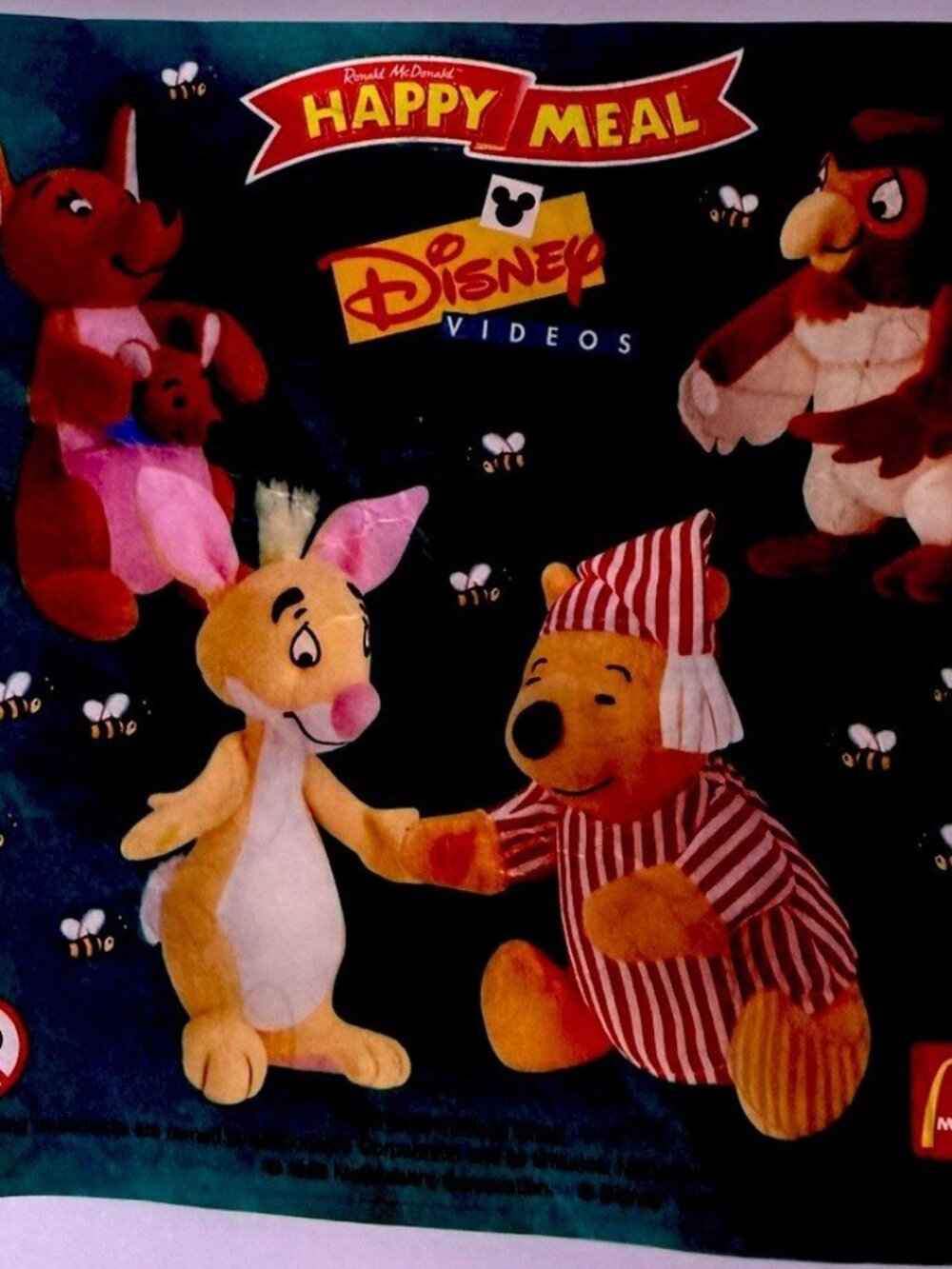 Sealed 1998 McDonald’s Happy Meal Disney Videos promotional plush Winnie Pooh